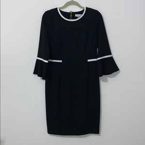 Calvin Klein black and white dress.